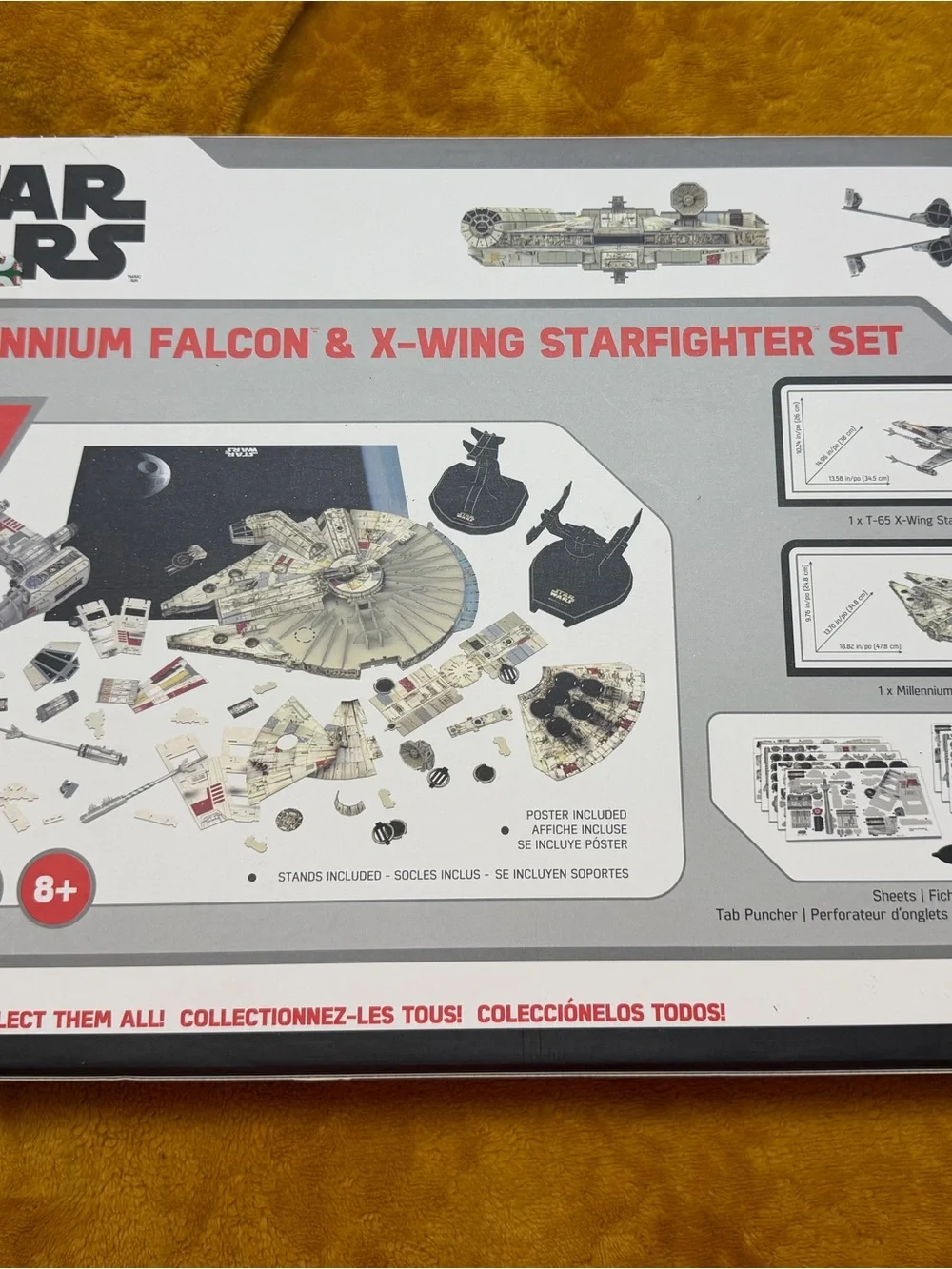 Star Wars Millennium Falcon & X-Wing Starfighter Set - White/Gray